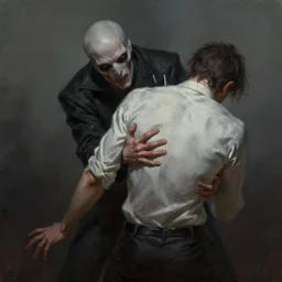 a digital painting representing a traitor stabbing you in the back, trending on artstations, hypersurrealism