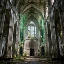 a beautiful detailed render of urbex cathedral architecture abandoned by shigeru ban, nature laser retrowave, archdaily, wallpaper, highly detailed, trending on artstation.