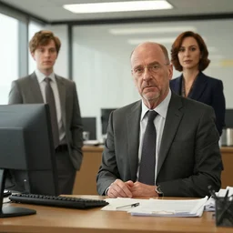 saul goodman and kim wexler in severance office setting