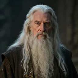 portrait of a gentle and wise king with long hairs in alan lee and marc simonetti and emil melmoth style  , cinematic lighting