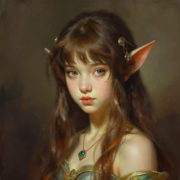 a portrait of a cute fantasy girl by Frank Frazetta, WLOP and ross tran