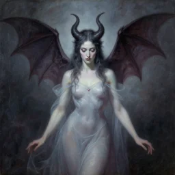 satan, ethereal, painting by karol bak