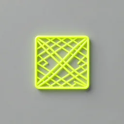 logo for a social network, logo design, neon yellow, crosshatch