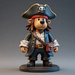 shaggy as a pirate, figurine, 8 k, hyperdetalied, studio lighting, cgsociety,