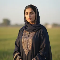 a portrait of a character in a scenic environment by sarah shakeel