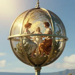 the orb of eternity, sunlight study, art nouveau, by jan davidz de heem and ( ( ( ( lisa frank ) ) ) ), 8 k, sharp focus, octane render, ( ( ( kauai ) ) )