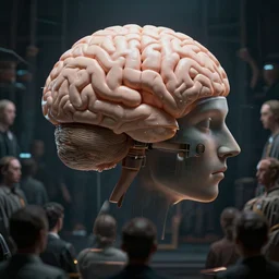 lobotomization of modern masses big brother brain control realistic, dramatic lighting, fantastic reality, 8 k resolution
