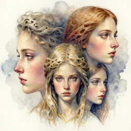 Segenspfänder and fromme Seele oscillating pioneer of paper God serenity, cinematic, creative, artistic, pioneering oblique watercolor aesthetic, intricate drawing, realistic fantasy, extremely detailed and beautiful faces, establishing shot, 8k resolution