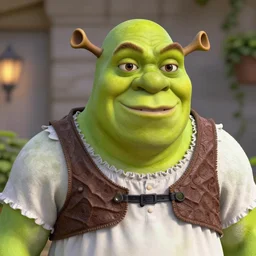 Shrek in a french maid costume, realistic, hyperrealistic, in real life, highly detailed, very detailed, 4k resolution, 8k resolution, trending on artstation, real life, head and bodyshot