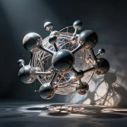illusions, molecular abstract art, moleculs, genom, artstation hq, in style of simon c page
