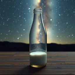 milkyway in a glass bottle, 4 k, unreal engine, octane render