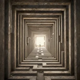 labyrinth corridor in the style of beautiful digital art