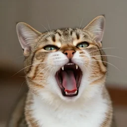 A cat meowing so loud she breaks the eardrums of every living being in the universe