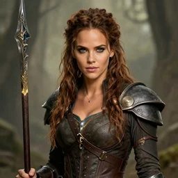 halle berry portrait as a dnd character fantasy art.