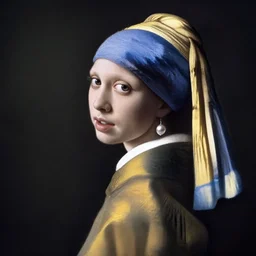 Brittany Murphy as the girl with a pearl earring by Vermeer - n 9