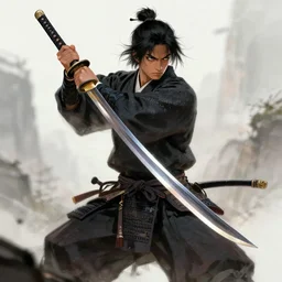 epic samurai wielding a magnificent katana, fantasy 8k art, trending on artstation, insanely detailed n 8