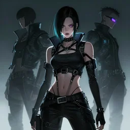 kerli koiv, cyberpunk darksynth character art, sharp, digital matte painting, anime key art by luis royo, greg rutkowski, wlop, dramatic lighting, trending on artstation