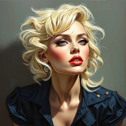 hyperdetailed painting of a very attractive 8 0 s lady
