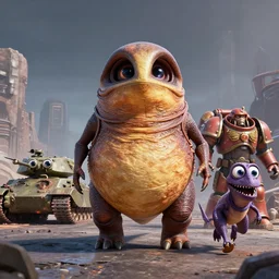 pixar sarlacc demons running dinosaurs atat googly eyes, military tank fury road iron smelting pits space marines, highly detailed cinematic scifi render of 3 d sculpt of spiked gears of war skulls, military chris foss, john harris, hoover dam'aircraft carrier tower'beeple, warhammer 4 0 k, halo, halo, mass effect