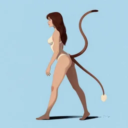 woman with a tail, artgerm, Human with tail