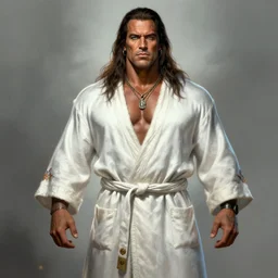 ric flair in robe digital art, fantasy, highly detailed, art by greg rutkowski