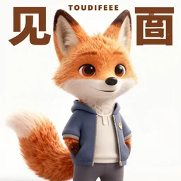 animated 3D movie poster featuring an anthropomorphic fox wearing a casual outfit, a lot of fried chicken in the background, promotional media