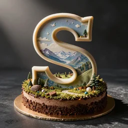 a cake with the letter s
