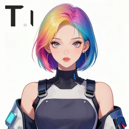 poster woman with futuristic streetwear and hairstyle, colourful, pretty face, intricate eyes, beautiful, elegant, Anime by Kuvshinov Ilya, Cushart Krentz and Gilleard James, 4k, HDR, Trending on artstation, Behance, award winning