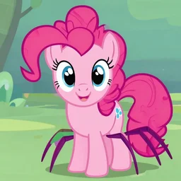 pinkie pie my little pony as a spider
