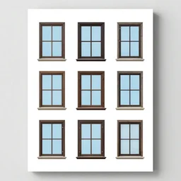 a poster showing every type of window