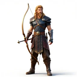 wise centaur archer, detailed 3d character render, full body, standing, isolated on a pure white background, centered, whole figure in frame, sharp focus, studio lighting