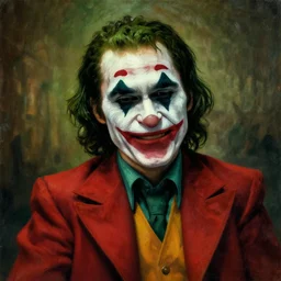 the joker always has the last laught, digital art, dark world, beksinski, classic oil painting