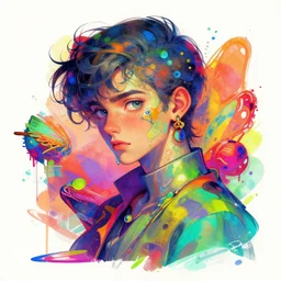 colorful art by greg rutkowski, artgerm, artstation, wlop, cgsociety, detalied,