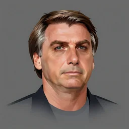 Jair Bolsonaro portrait in Hearts of Iron, Hearts of Iron style, simple, concept art