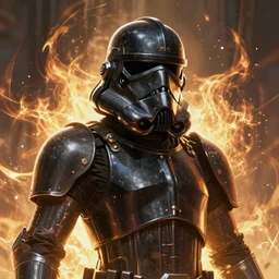 dark souls black knight helmet that looks like a stormtrooper, adam adamowicz illustration character design concept, unreal 5, daz, hyperrealistic, octane render, cosplay, rpg portrait, dynamic lighting, intricate detail, harvest fall vibrancy, cinematic volume glowing aura global illumination ray tracing hdr