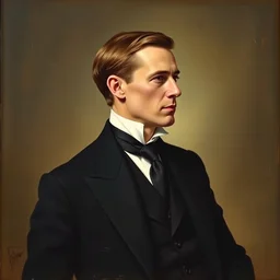 official side portrait of united states president tom brady, in a black suit and necktie, 1 9 2 6, a character portrait by cassius marcellus coolidge, reddit contest winner, american romanticism, oil on canvas, detailed painting, creative commons attribution