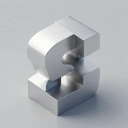 isometric view sculpture made of stacked block, contemporary art, simple, silver steel, trending on behance, keyshot 1 1