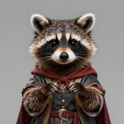 An adorable whimsical raccoon  wearing bard clothing, highly detailed, digital painting, artstation, concept art, smooth, sharp focus, studio light, by Phil and Kaja Foglio