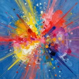 an explosion of colors, abstract art
