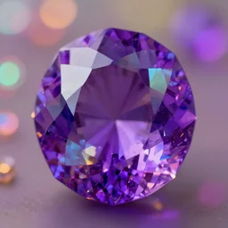 a giant purple gemstone crystal, bokeh, 3 5 mm, macro, top - view, colorful, technicolor, 3 d, 4 k, super - resolution, polygonal, uv, volumetric light, iridescent