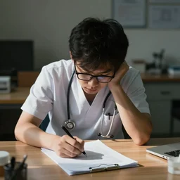 medical student failing exam. Realistic.