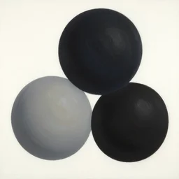 3 d balls painting with minimal graphic textures by dan mcpharlin, aaron douglas inspired by yukio - e