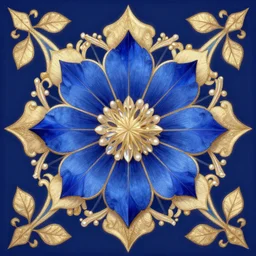 sapphire flower, ornamental art