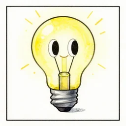 cute and funny, a smiling light bulb with eyes and mouth, walt disney style by walt disney, centered award winning watercolor pen illustration, isometric illustration by chihiro iwasaki, the artwork of r. crumb and his cheap suit, cult - classic - comic