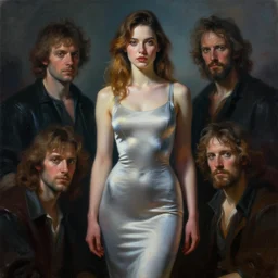 painting of a female in a skintight dress, by dan hillier and charlie bowater and pieter claesz and artgerm, 4 k post - processing highly detailed, trending on artstation, cinematic lightning, volumetric lightning, highly detailed, - s 1 5 0