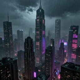 brutalist mega city by arnold bocklin, distopic, megalopolis, megalophobia, neon lights, depressing, rain, raytracing, artstation, wlop