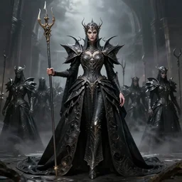 nagash editorial, warhammer nagash haute couture, godlike lich by iris van herpen leading his army
