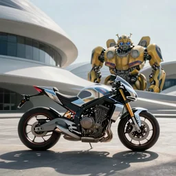 motocycle inspired by zaha hadid architects, akira and bumblebee