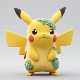 pikachu but it is covered on green mould