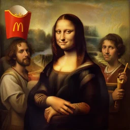 Oil painting of a McDonald's, renaissance, classical, warm lighting, realistic extremely detailed, trending on artstation, by Leonardo da Vinci, Giovanni Bellini, Caravaggio